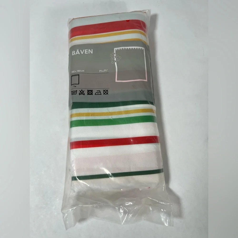 IKEA BÄVEN Striped shower curtain